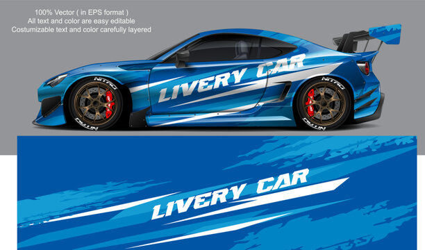 car livery graphic vector. abstract grunge background design for vehicle vinyl wrap and car branding