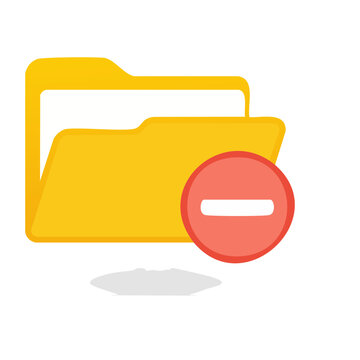 Folder icon with delete symbol