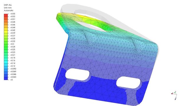 Mechanic simulation engineering - Stress and breakpoint analysis of mechanical bracket under force and moment conditions
