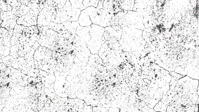 close up cracked concrete texture with irregular dark lines and weathered white surface showing aged distressed material pattern