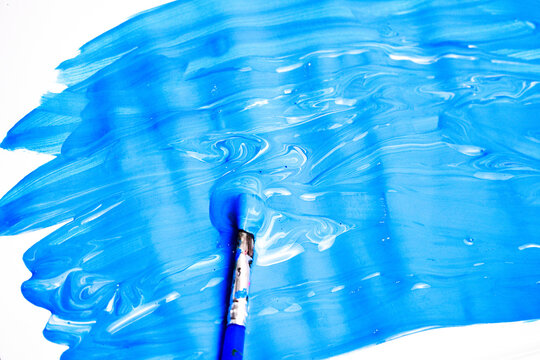 blue paint brush