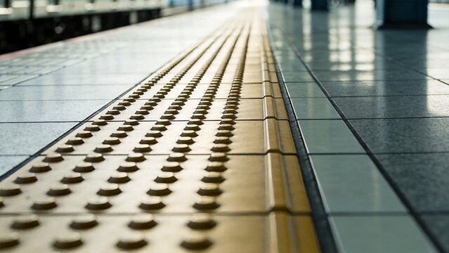 Train Platform Tactile Paving Edge Detail
