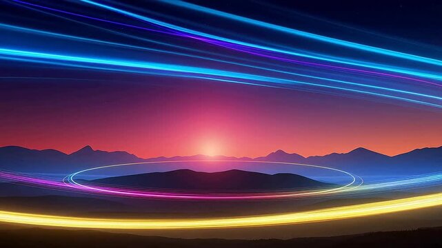 Digital abstract lens flare background