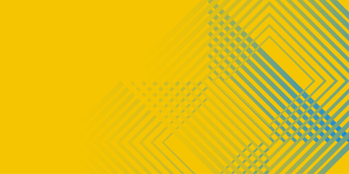 blue square shapes gradient binding lines decor yellow color abstract digital modern background,wallpaper and backdrop vector illustration.