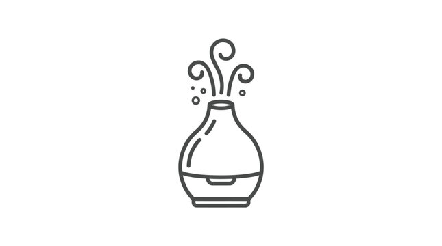 Essential oil aroma diffuser icon for home spa wellness.