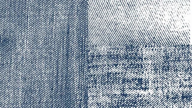 Abstract dynamic color background with moving realistic denim texture, blue wall. The texture of the loop for the video.