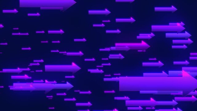 Arrow background animation on black background