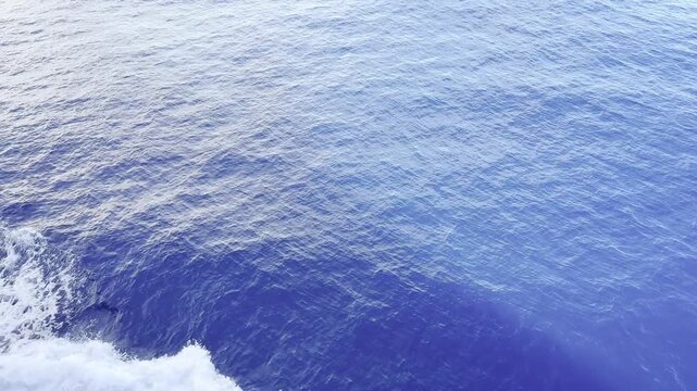 calm sea and bow wave of ship. background, unstoppable nice video. 