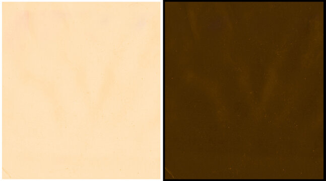 Minimalist split screen background with beige and brown panels, dual tone textured paper surface, neutral earth tone color palette for graphic design