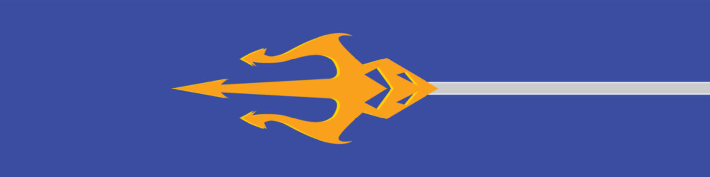 Trident weapon icon background design. Poseidon weapon