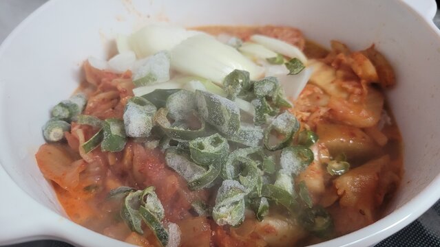 Korean Food Dwaeji Gogi Kimchi Jjigae