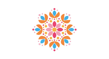 Fototapeta premium Vibrant colorful mandala design pattern art.