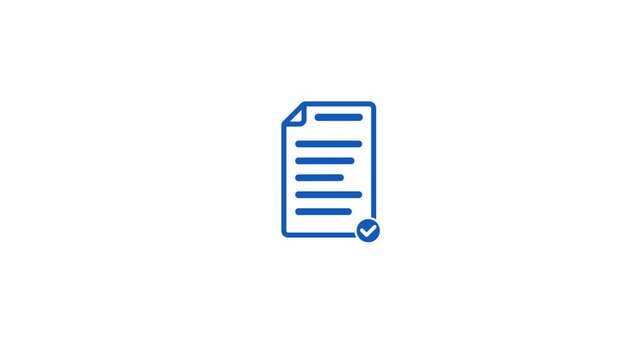 DOCUMENT Flat Animated Icon. 4k Animated Icon to Improve Your Project and Explained Video