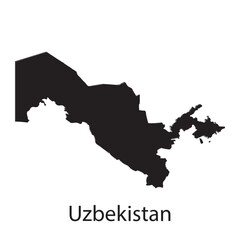 Fototapeta premium Uzbekistan map and country name illustration