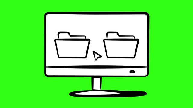 Moving files motion symbol animation 