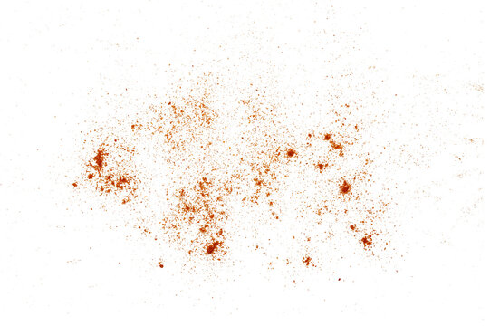 Abstract orange Chili powder explosion On Transparent Background, dynamic particle cloud with splatter and dust texture, high-speed freeze motion, dramatic contrast.