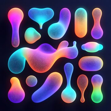 Neon Mesh Gradient Blobs