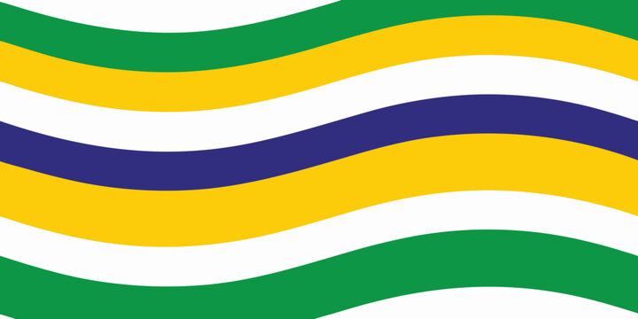 Wavy pattern with green yellow blue and white colors vector illustration