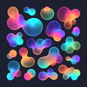 Neon Mesh Gradient Blobs