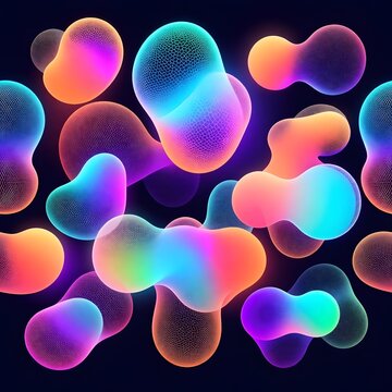 Modern Mesh Gradient Shapes Set