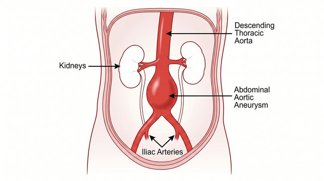 Abdominal aortic aneurysm anatomy diagram