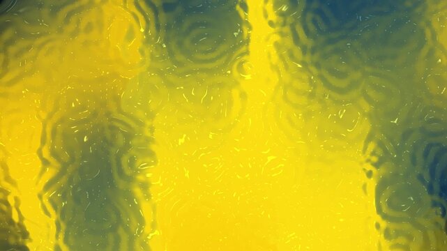 Bright yellow liquid ripples dark blue abstract smooth motion glossy surface texture pattern