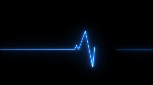 Monitoring in an emergency ecg line animation. heartbeat signal icon cardiogram motion graphics. Medical concept EKG Pulse Wave.