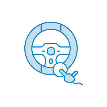 Steering Wheel Polishing Icon Design