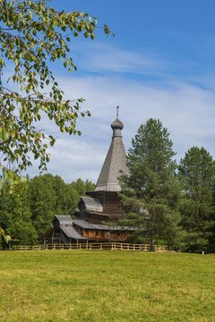 Wooden church, Malye Korely, little Karelia, Arkhangelsk, Russia