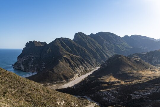 Rugged mountains west of Salalah, Oman