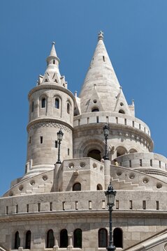 Fisherman's Bastion oder Hal&aacute;szb&aacute;stya, Buda Castle Hill, Budapest, Hungary