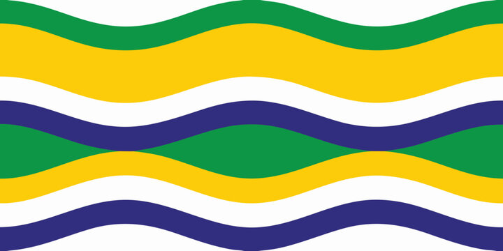 Wavy pattern in brazilian colors vector illustration