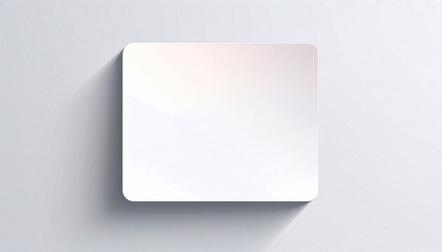 Blank white rounded rectangle template with soft drop shadow for app icon mockup and UI design