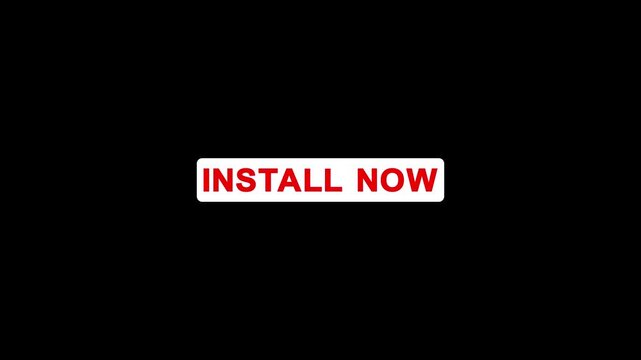 Blue install now button for mobile application download icon animation.One-click Install icons.