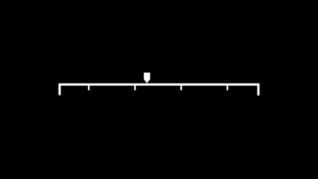 Simple infographic element - timeline icon animation. Timeline concept with seven steps. Can be used for workflow layout, diagram, banner.