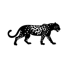 Fototapeta premium jaguar icon silhouette illustration for wildlife and nature design