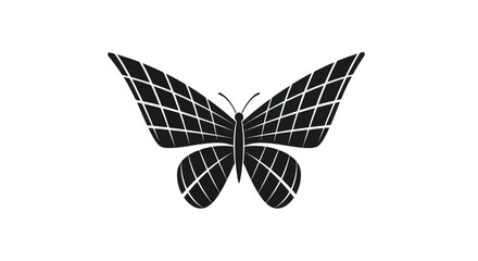 Geometric Butterfly Silhouette, Abstract Insect, Modern Design © r.siti88