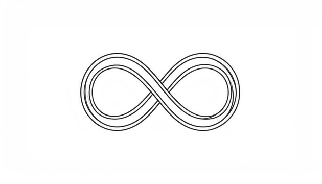 Abstract infinity symbol with multiple overlapping lines