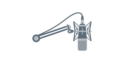 Studio Microphone with Boom Arm Vector Illustration © mboku