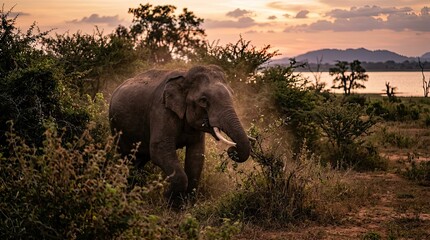 Obraz premium elephants in the savannah