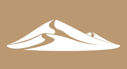 Minimalist vector illustration of sand dunes, graphic element for nature themes © pumpskin