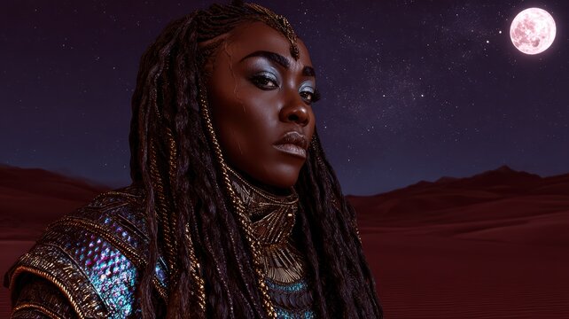 sci-fi warrior on alien planet