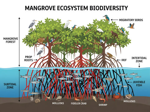 Exploring the Rich Biodiversity of Mangrove Ecosystems and Their Unique Habitats