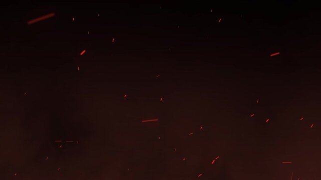 Burning embers orange smoke overlay cinematic sparks glowing particles dark heat atmosphere for video editing and adding realistic fire effects.