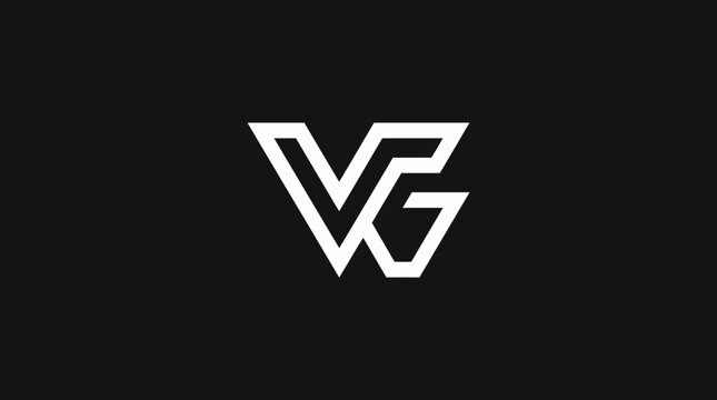 Minimalist VG initial letter monogram logo design.
