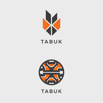 Modern Abstract Tabuk Logo Design With Geometric Elements.