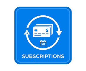 Fototapeta premium Subscriptions Service Icon Design