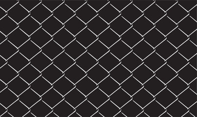 Fototapeta premium Black chain link fence texture with metal wire mesh pattern for industrial background design and security