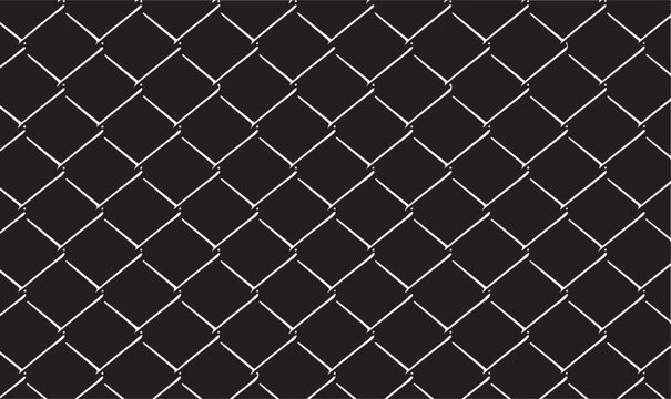 Black chain link fence texture with metal wire mesh pattern for industrial background design and security