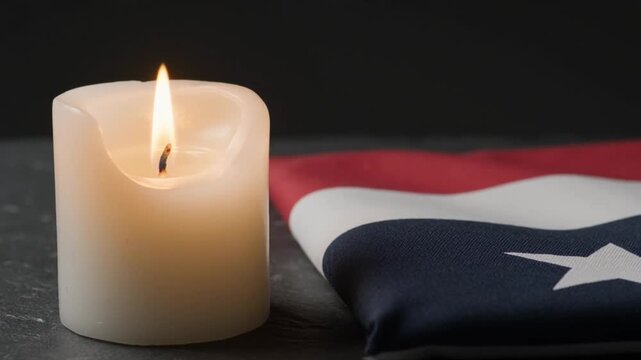 Juneteenth candle and freedom flag tribute arranged in quiet remembrance mood for historical reflection and memorial content